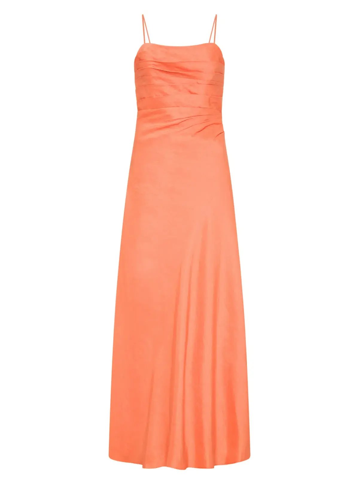 Aje Clarice Draped Maxi Dress in Sunset Orange Size AU 10 photo 5