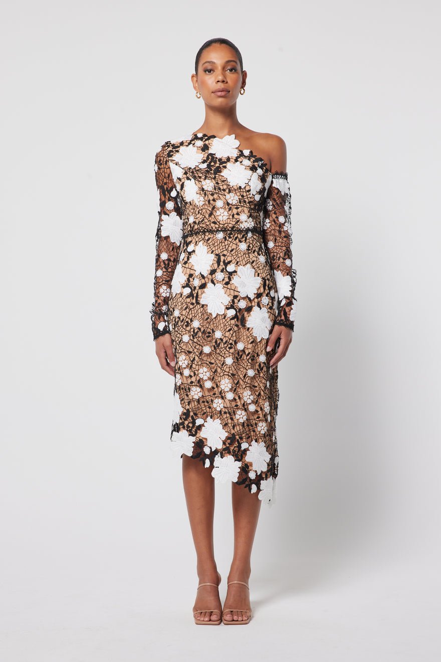 Elliatt Patios Dress - Black/White photo 2