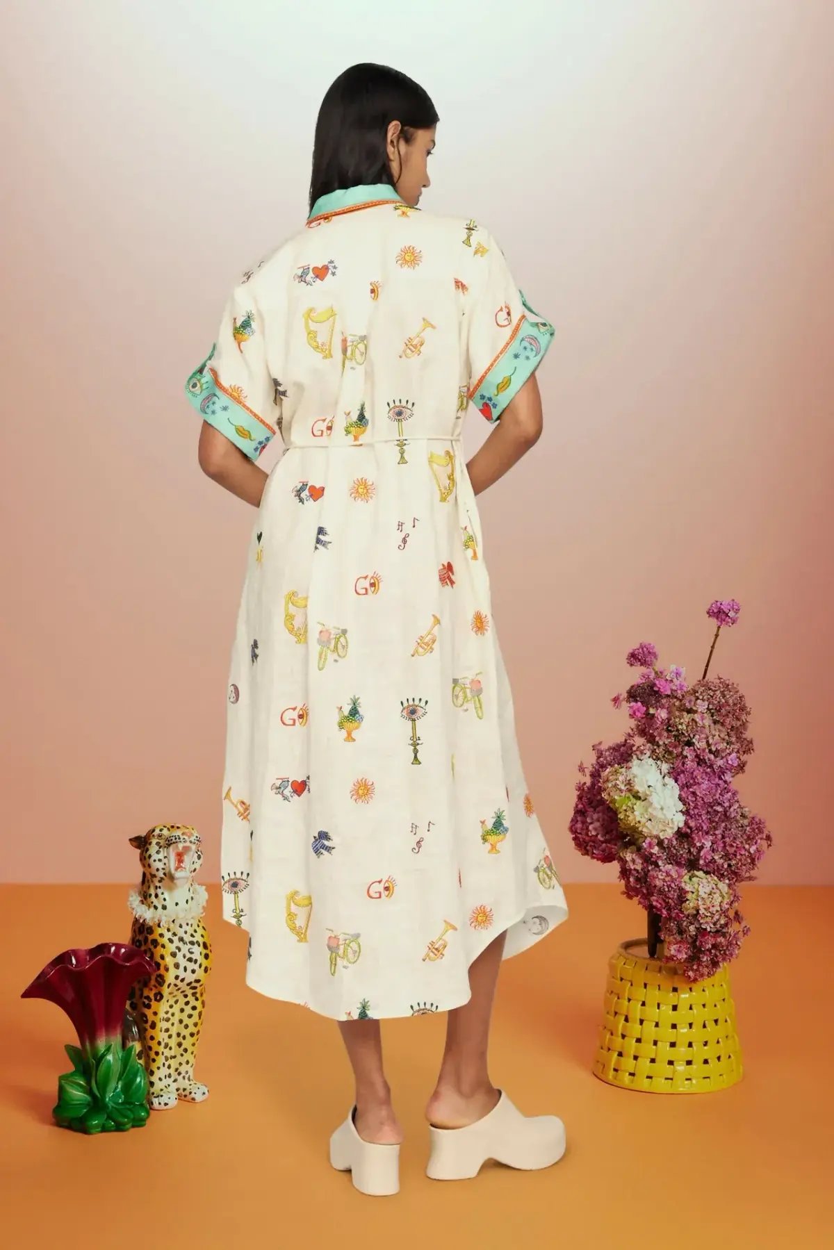 ALEMAIS HOLIDAY GO-TO EMBROIDERED SHIRTDRESS SIZE 10 photo 3
