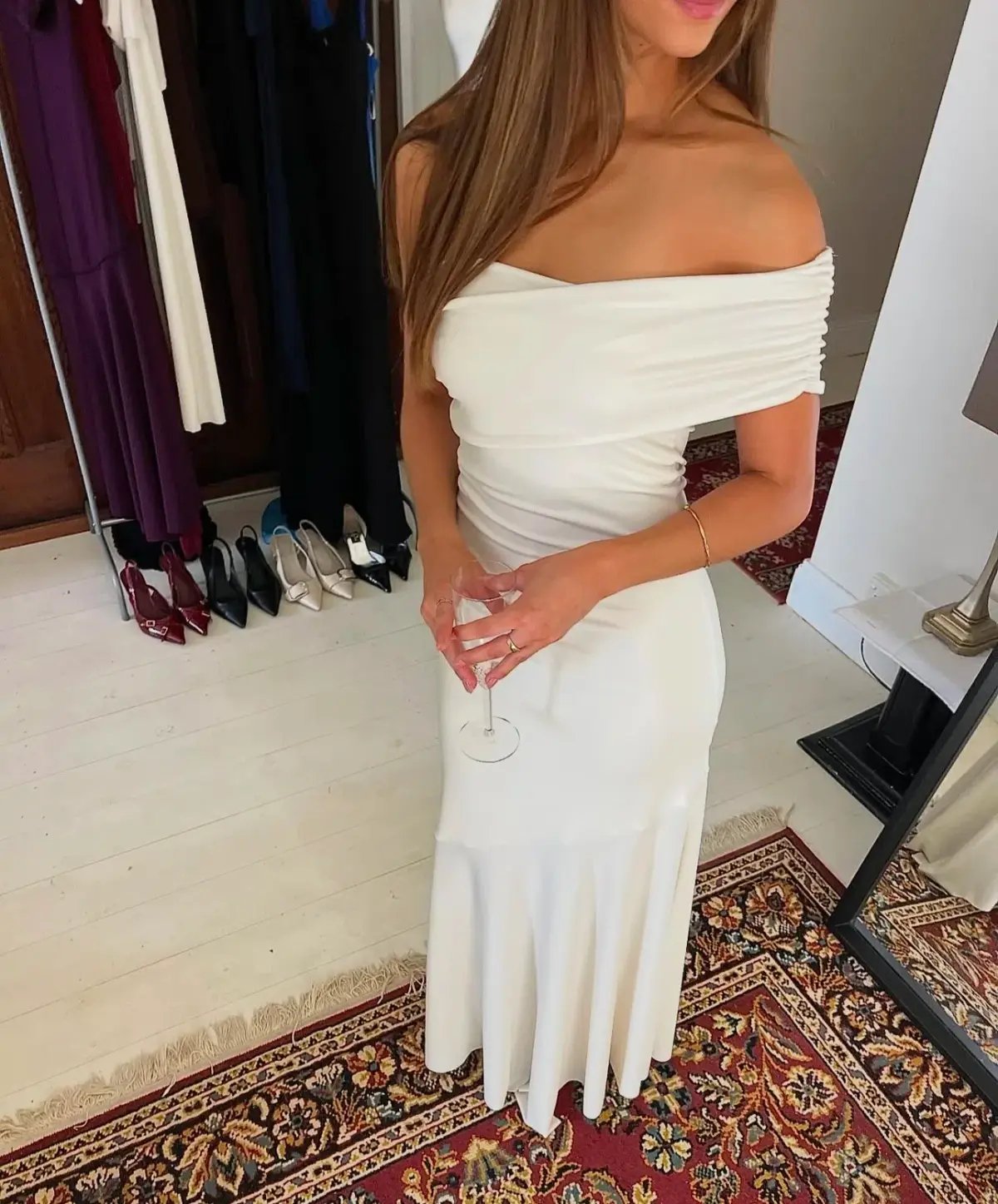 La Marie, Jayde Maxi, White, Size 8 photo 2