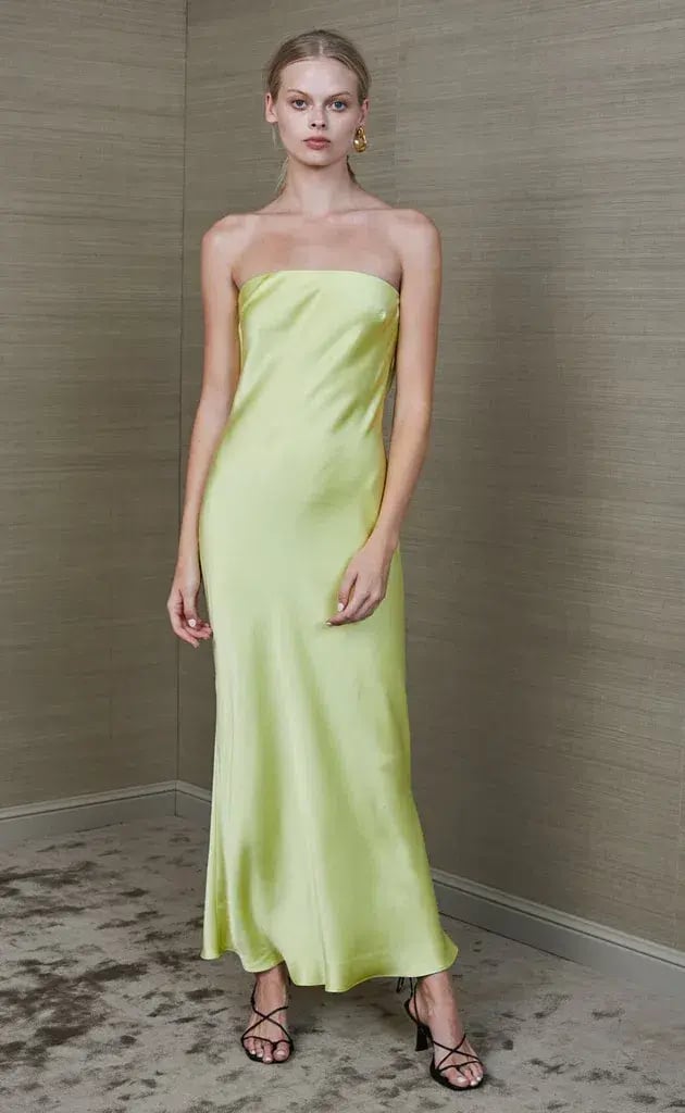 Bec & Bridge Citrus Sweetie Strapless Midi Dress Green Size 10 photo 3