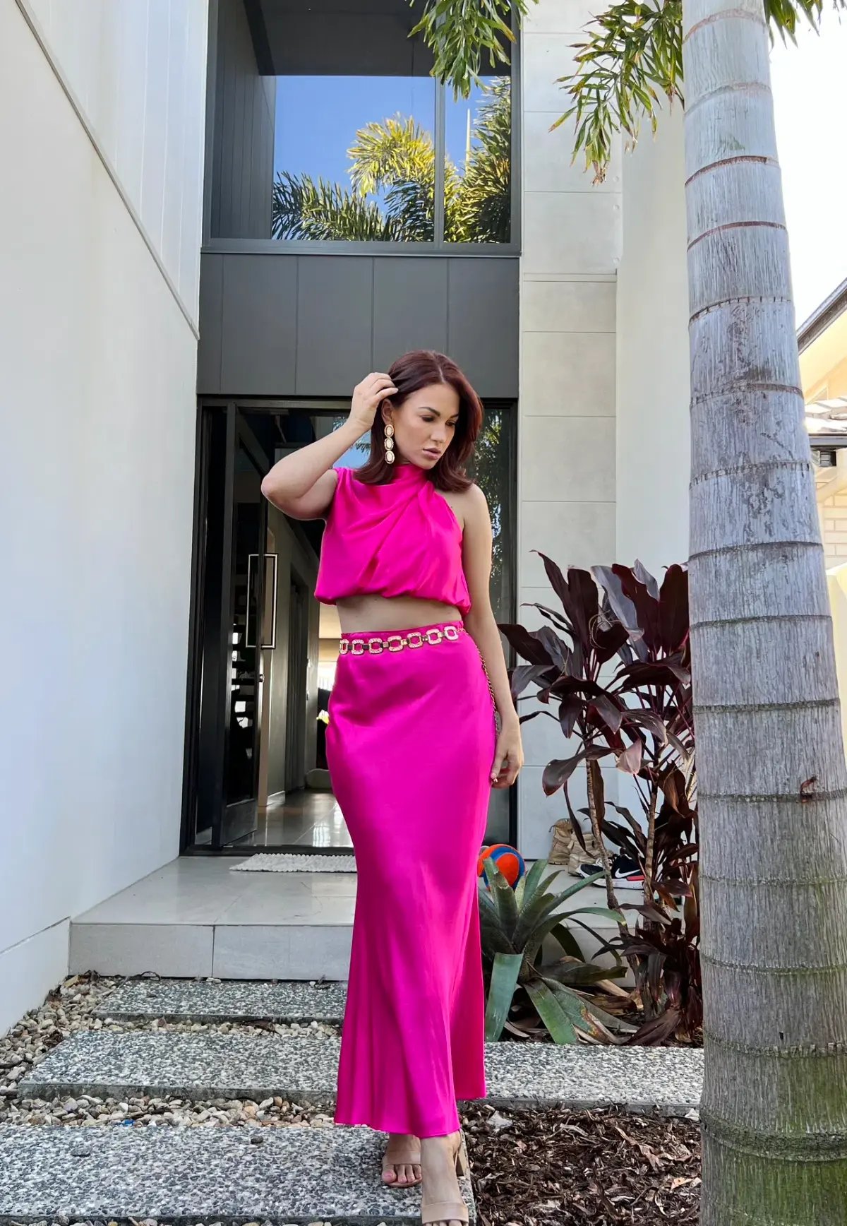 Sheike Gracie Top Size 6 and Skirt Size 8 Set Magenta photo 2