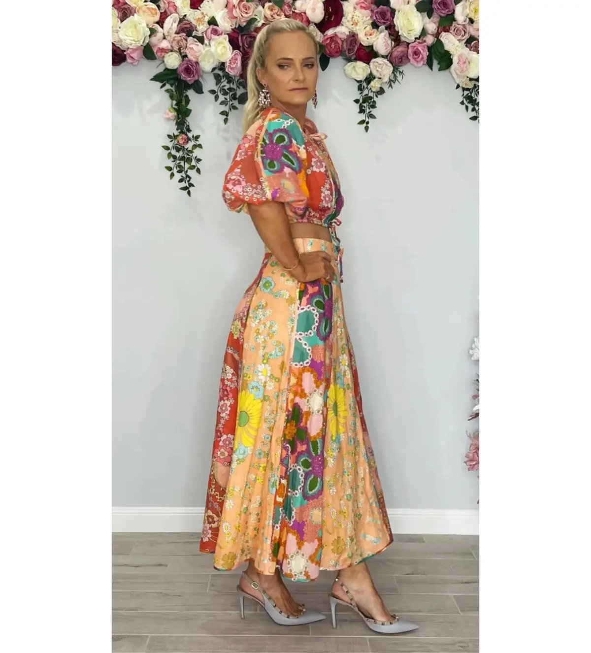 Zimmermann Lola Floral Skirt Top Set in Print Size 1 / AU10 photo 3