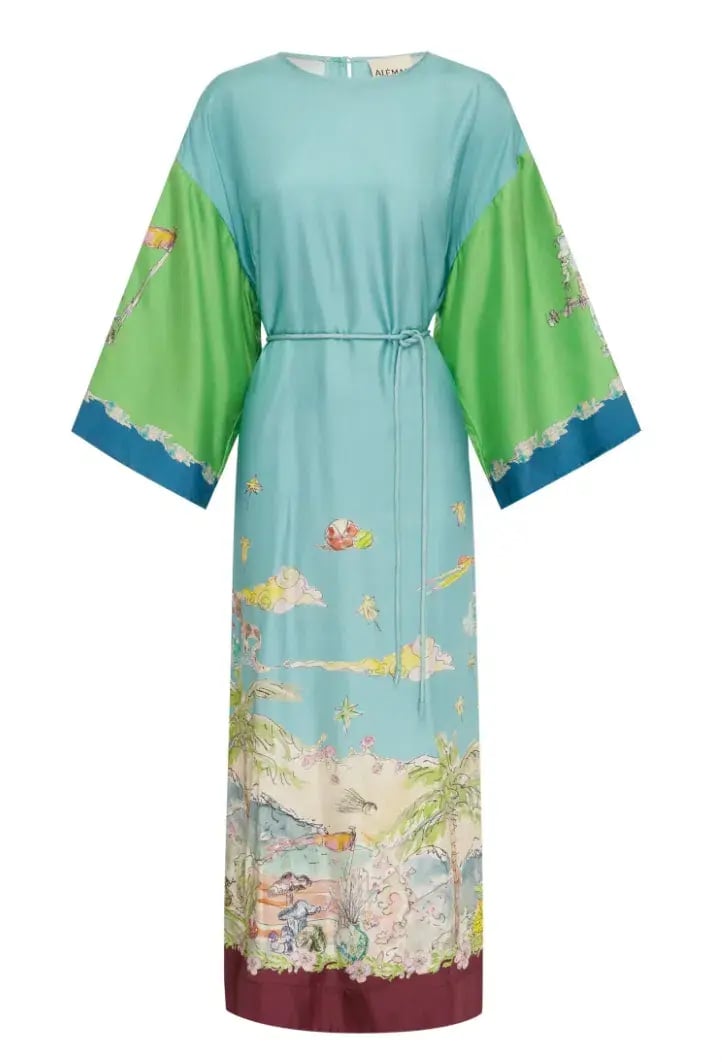 Alemais Daria Silk Midi Dress  Multi Size 16 photo 5