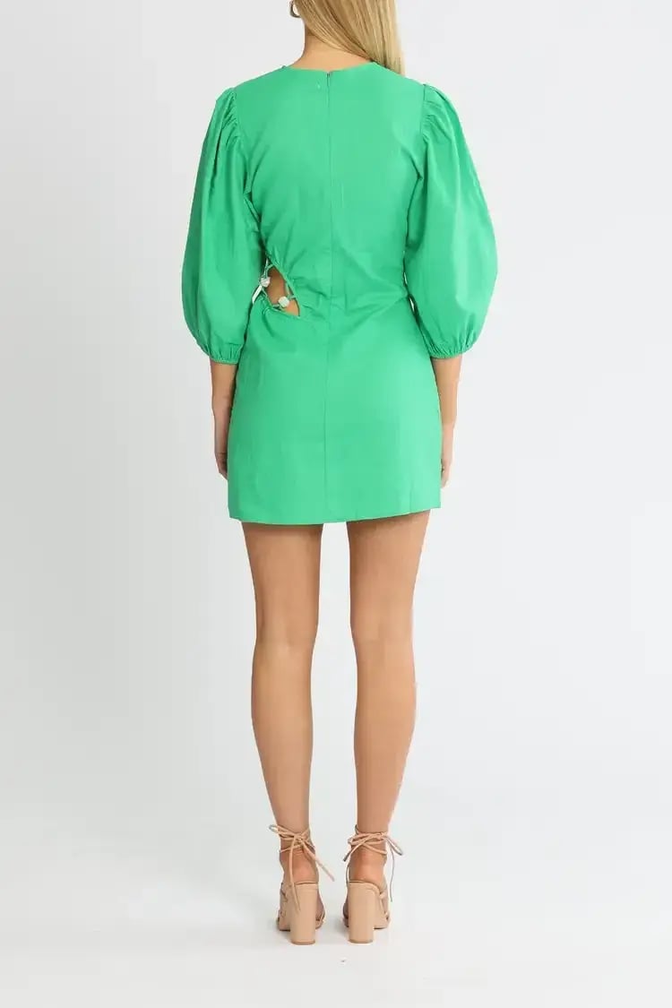 Suboo Elodie Mini Dress Green Size 10 photo 3