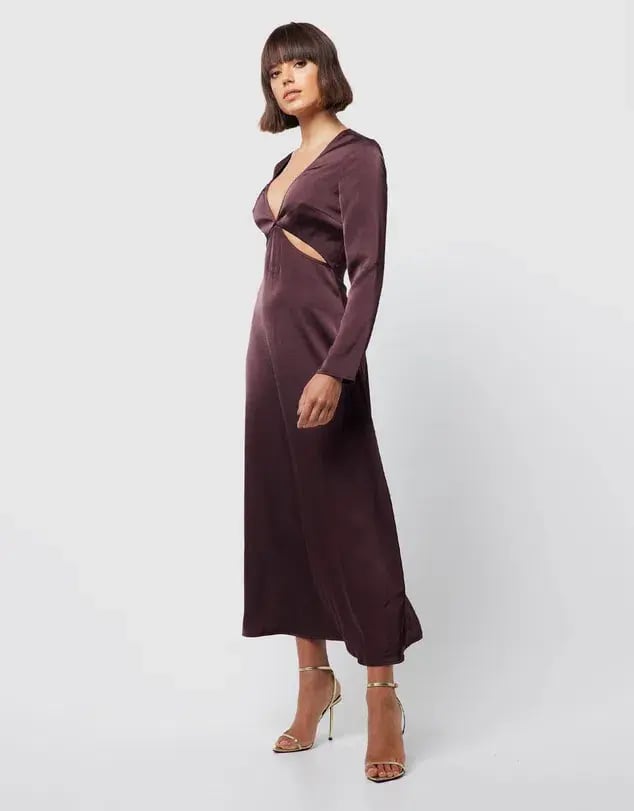 Mossman The Colossal Midi Dress Dark Cherry Size 6 photo 4