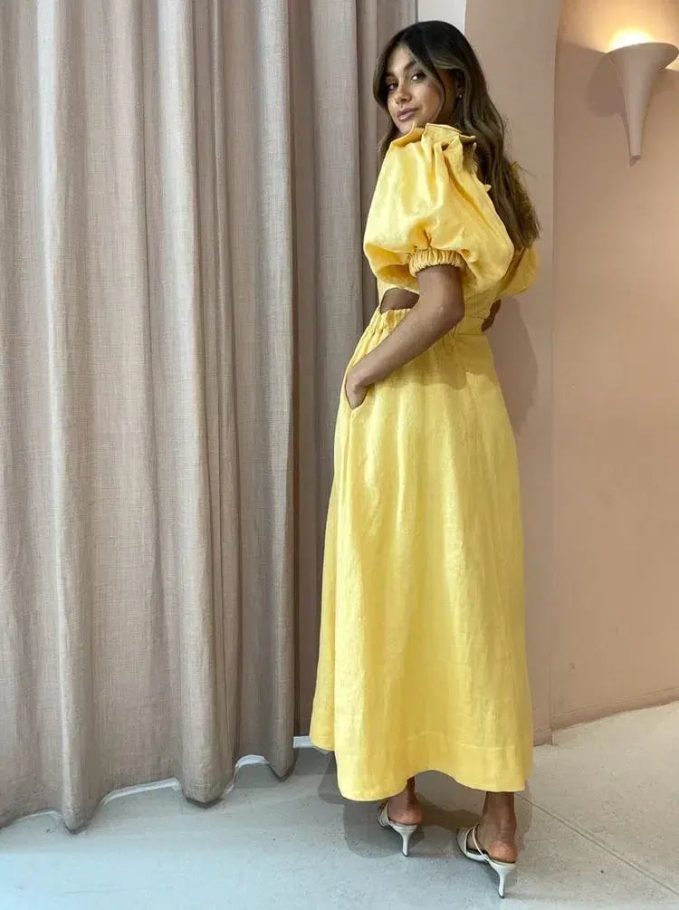 Sovere Noble Maxi Dress Buttercup Size AU 10 photo 3