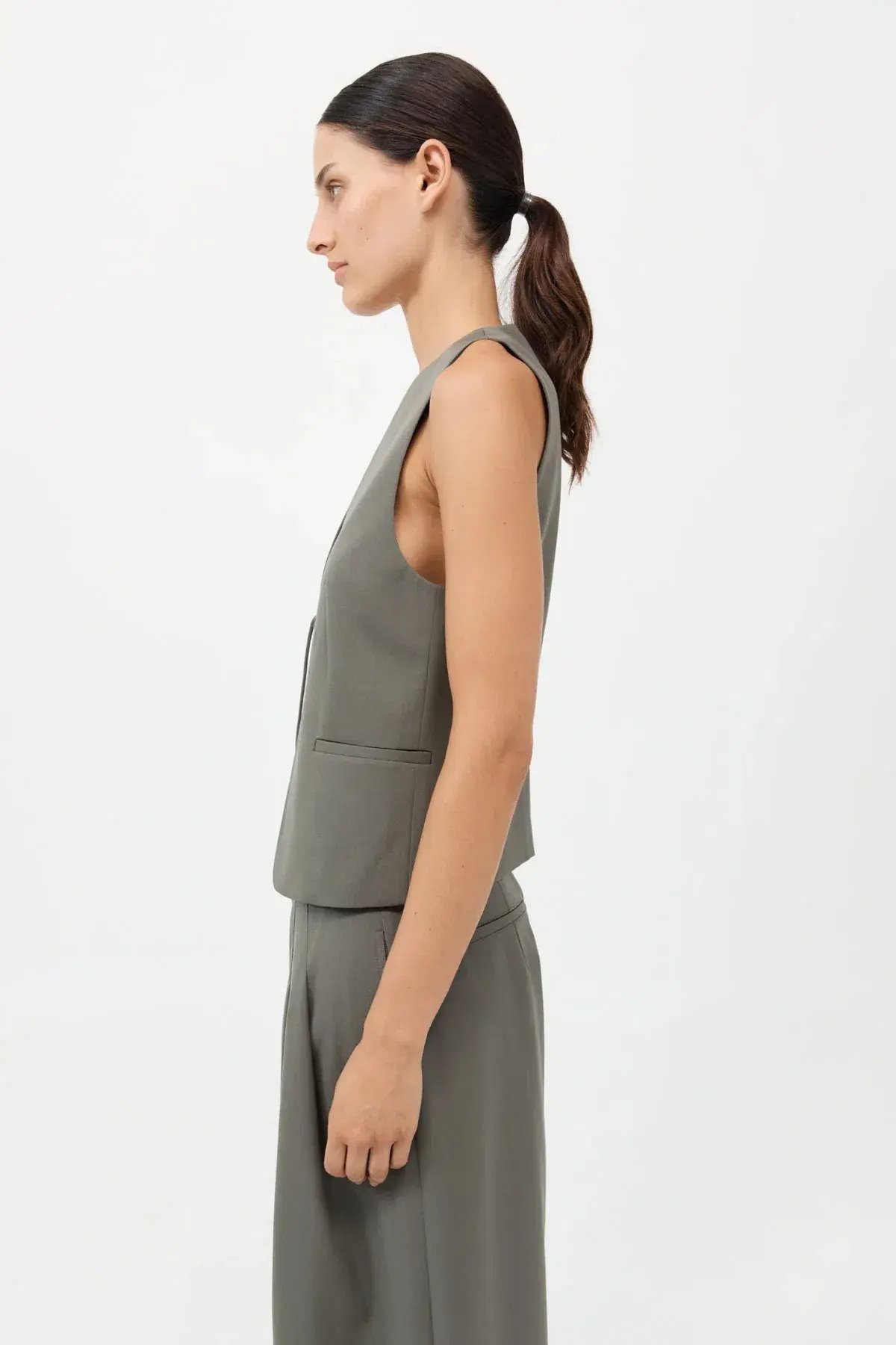 St.Agni Rouleau Vest in Smokey Olive Size S / AU 8 photo 2