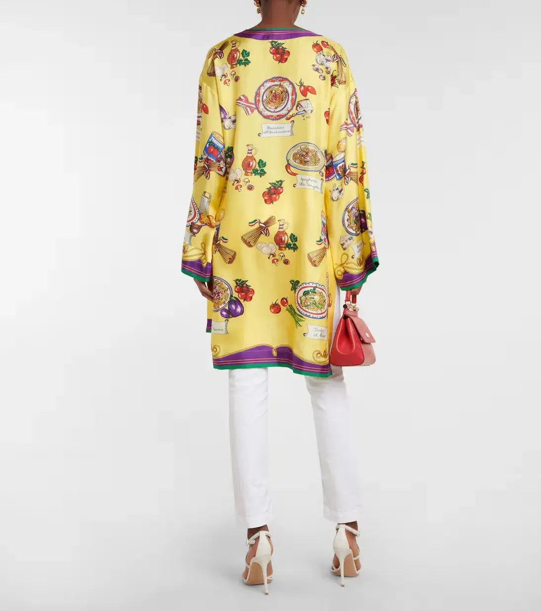 Dolce & Gabbana Silk Kaftan Print Size 12 photo 3