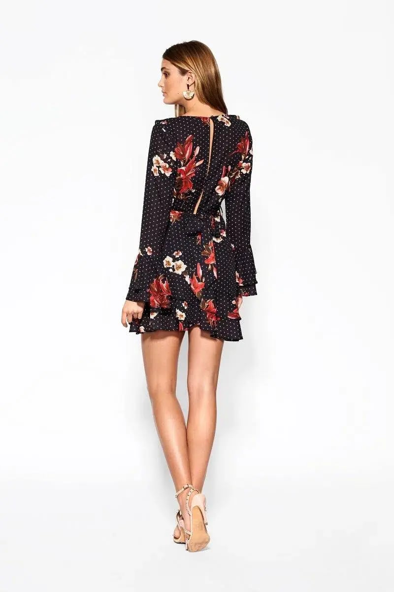 Shieke Lily Spot Mini Dress Floral Size 6 photo 3