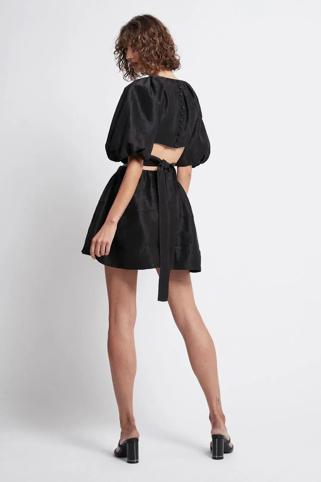 Aje Psychedelia Cut Out Mini Dress Black Size 8 photo 3