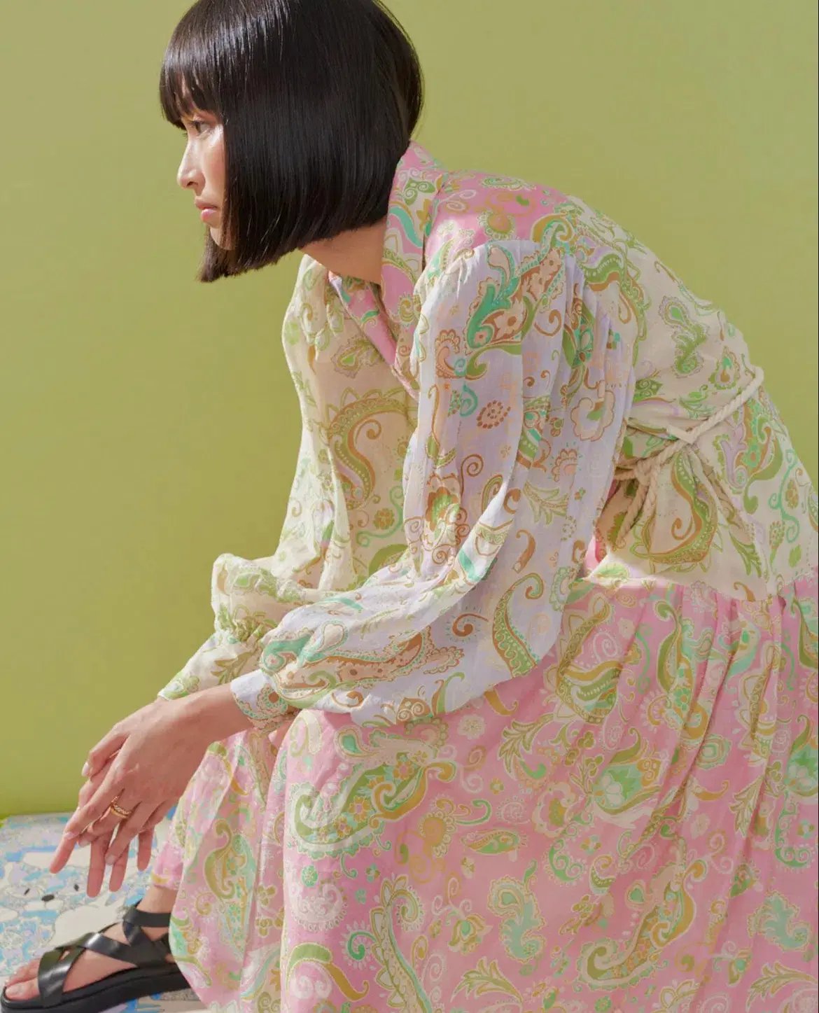 Alemais Marta Patchwork Shirtdress Print Size 8 photo 3