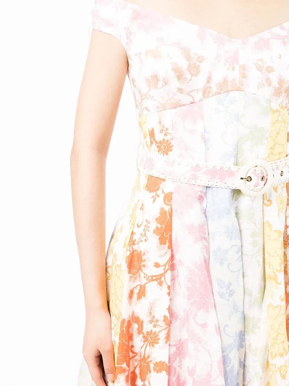 Zimmermann Postcard Spliced Midi Dress Size 1/Au 10 photo 3
