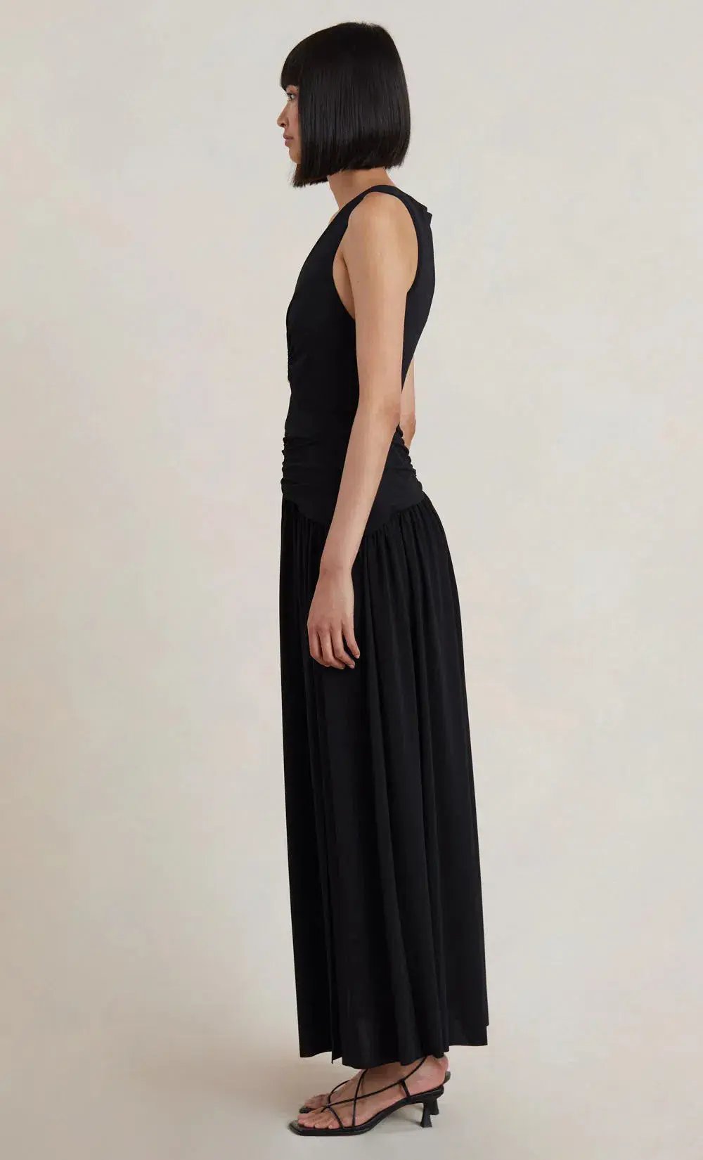 Bec & Bridge Lindsey V Maxi Dress Black Size 8 photo 4