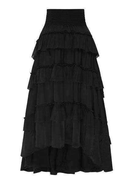 Aje El Paso Tiered Maxi Skirt Black Size 8 photo 5