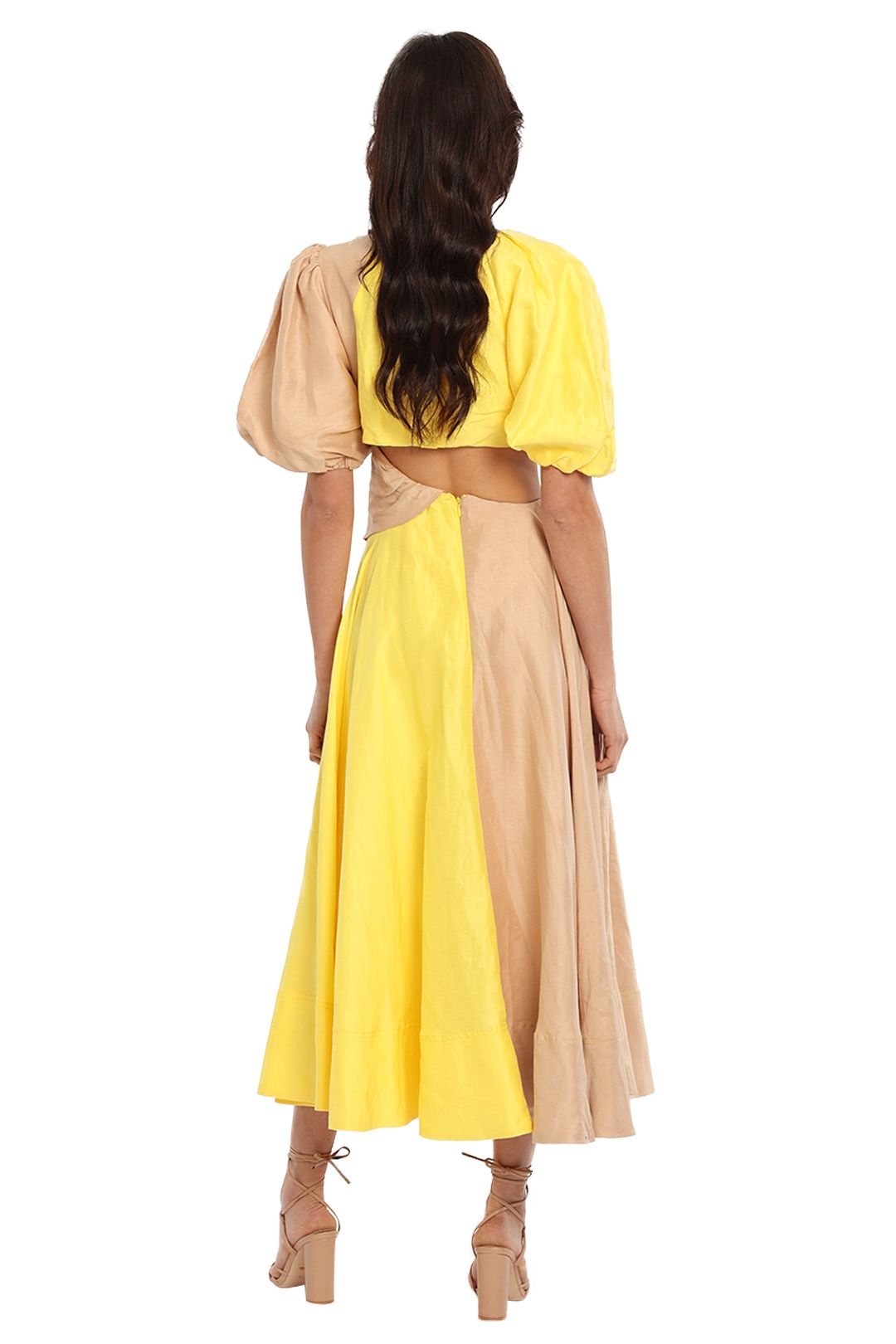 Caliente Midi Dress - Yellow photo 3