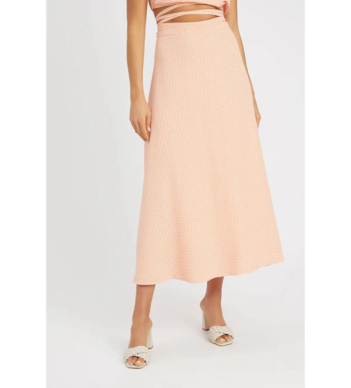 Kookai Brady Tie Top and Midi Skirt Set in Multi Size AU 12 photo 5