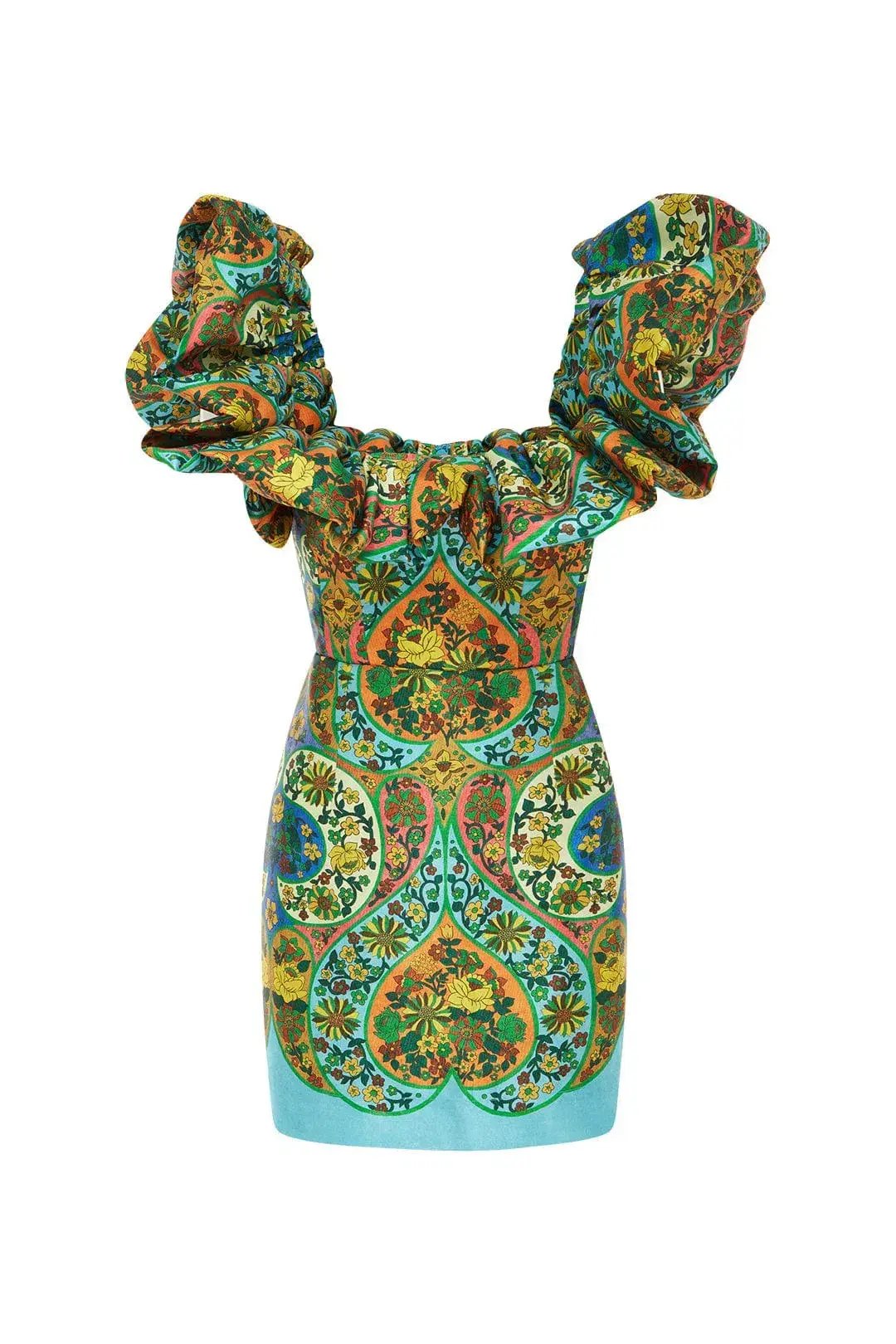 Alemais Sofie Off Shoulder Mini Dress Multi Floral Size 8 photo 6
