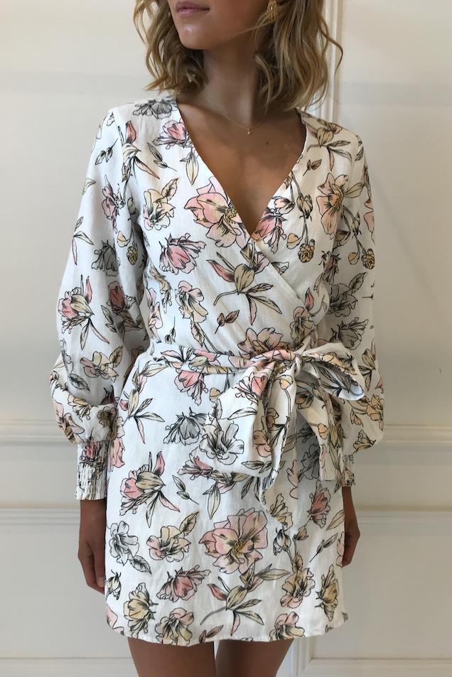 By Nicola Snow Queen Wrap Mini Dress Floral Size 10 photo 2