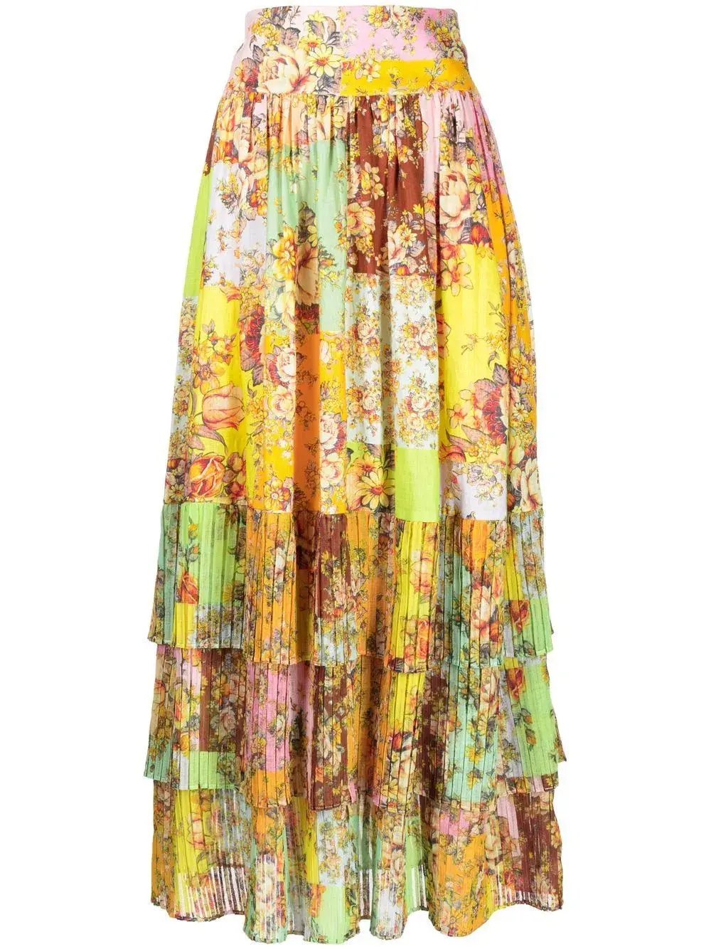Alemais Matilde Pleat Skirt Multi Size 10 photo 3