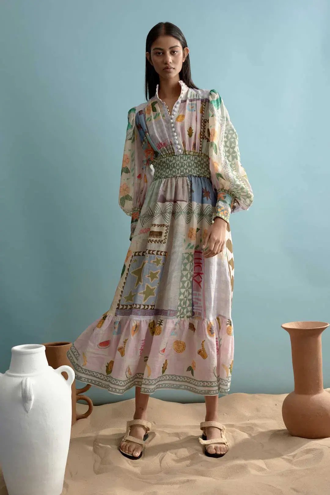 Alemais Emma Gale Shirtdress Multi Size 12 photo 4