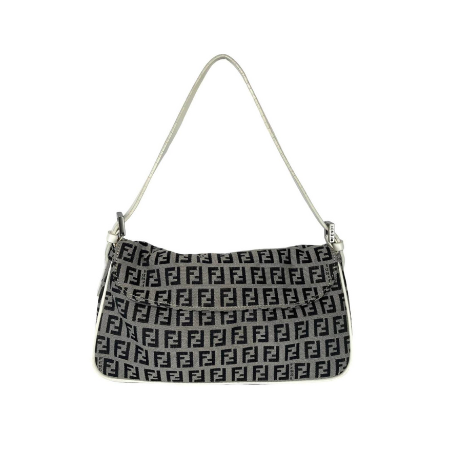 Fendi Grey Monogram Baguette Bag photo 3
