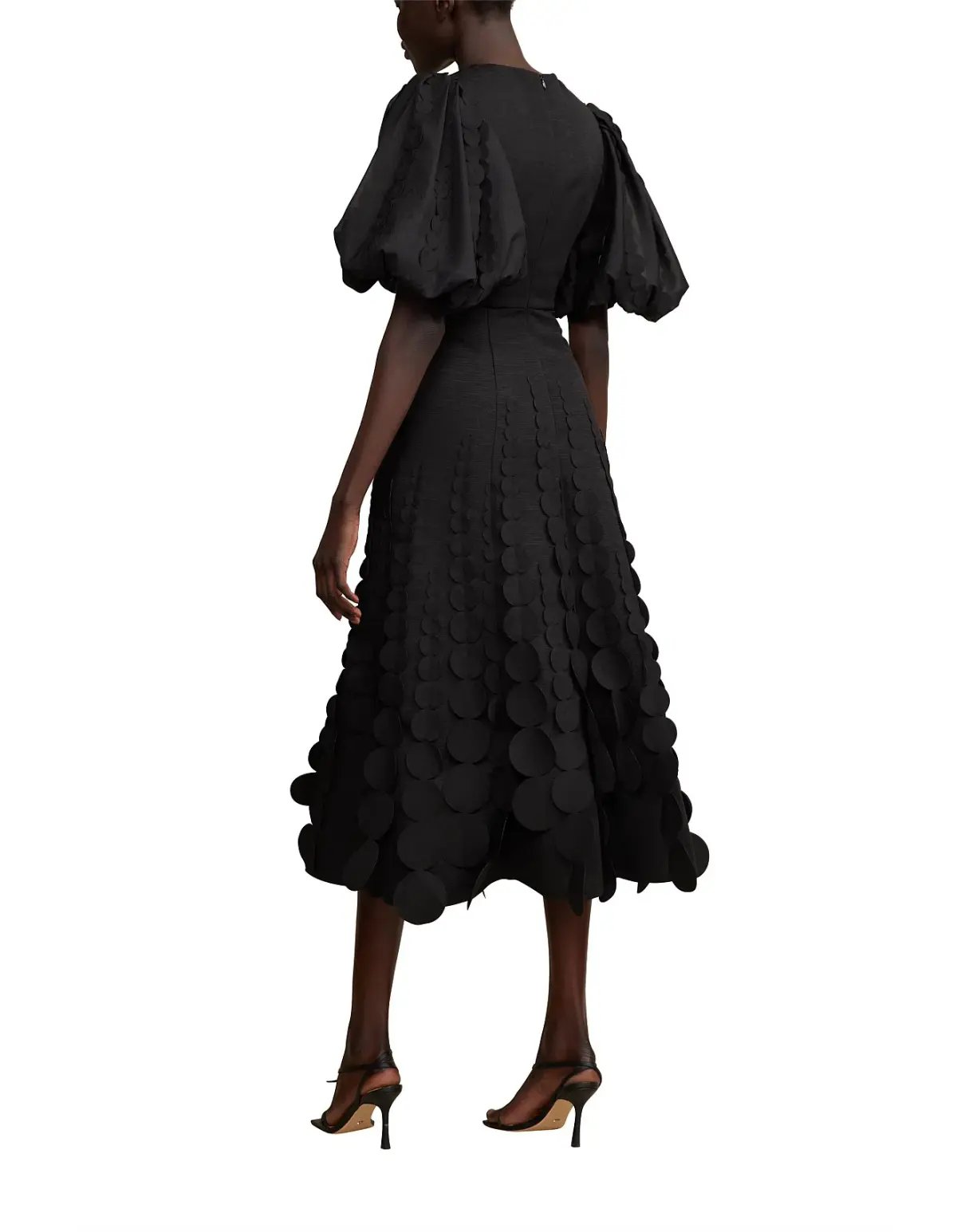 Acler Thurston Short Sleeve Midi Dress Black Size 8 photo 3