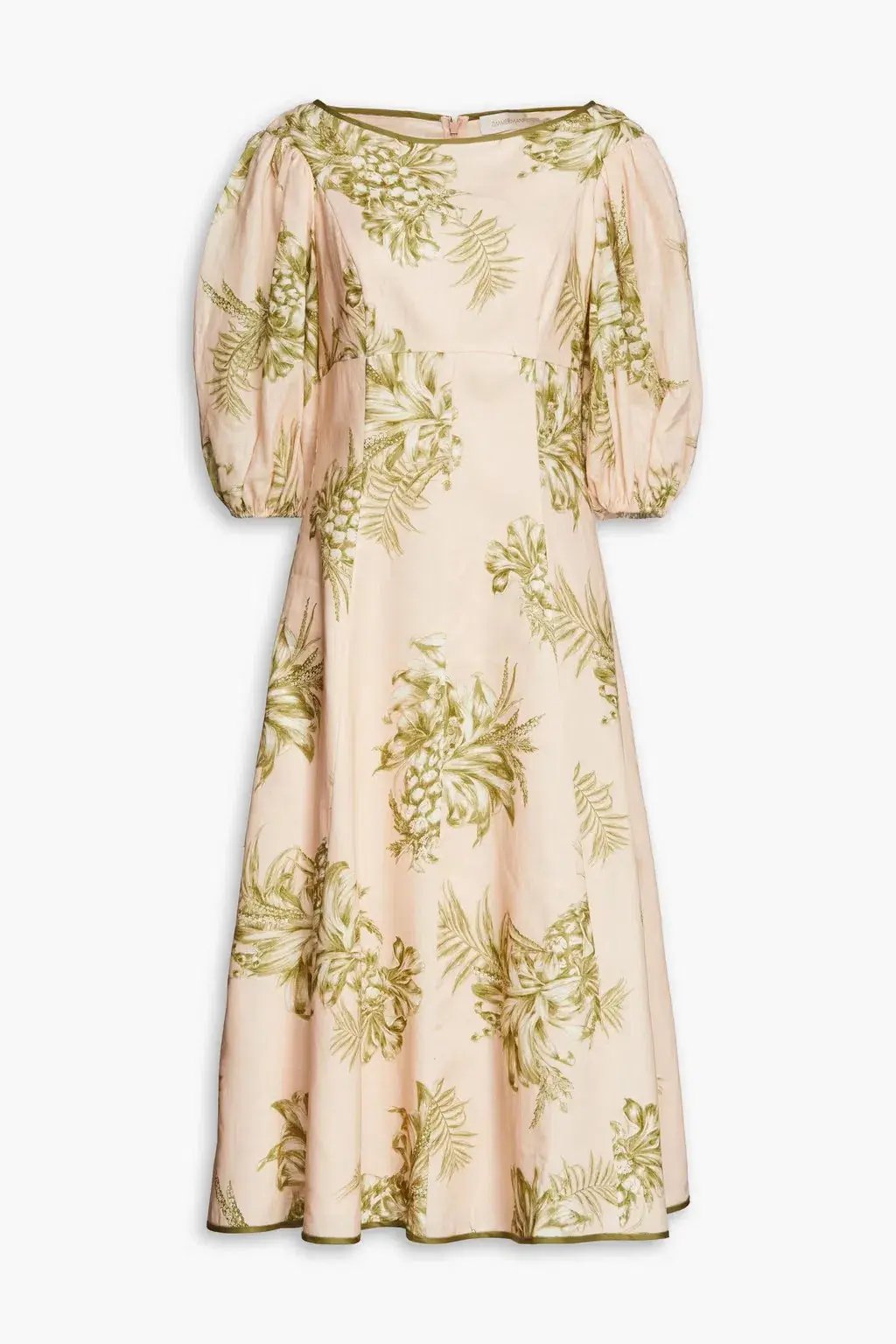 Zimmermann Linen Midi Dress Floral Size 3 / Au 14 photo 2