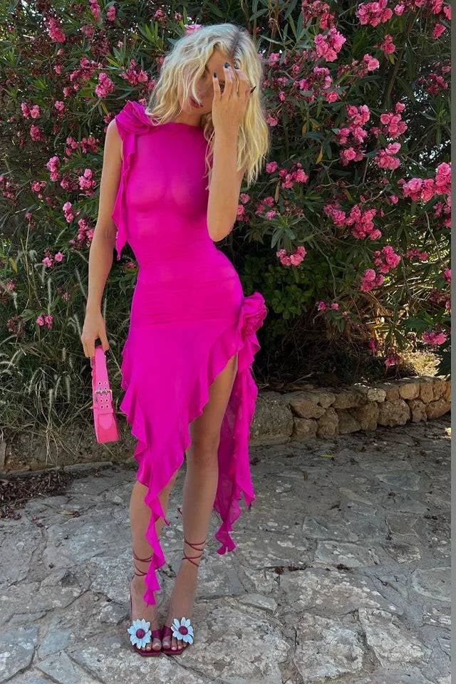 Fanci Club The Obsession Dress in Hot Pink photo 4