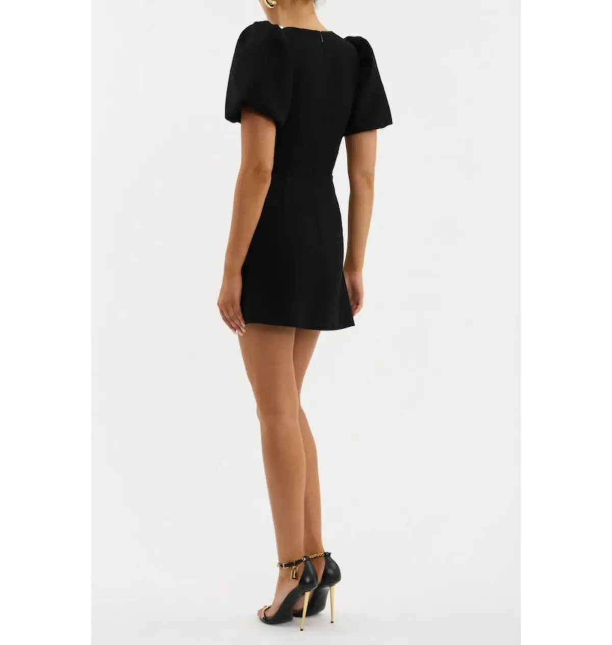 Rebecca Vallance Aubree Flower Mini Dress in Black Size AU 10 photo 2