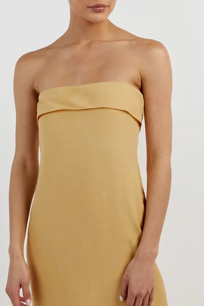 Dissh Kai Strapless Midi Dress Lemon Size 10 / M photo 2