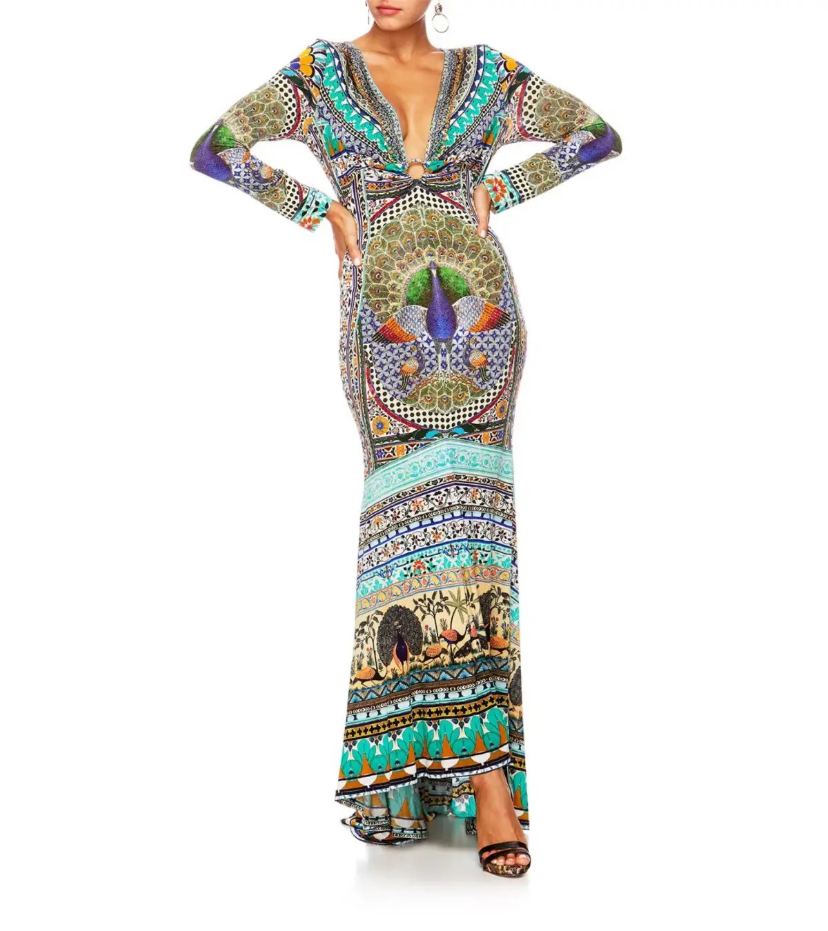 Camilla U Ring Neckline Long Dress The King And I Size XS / AU 8 photo 3