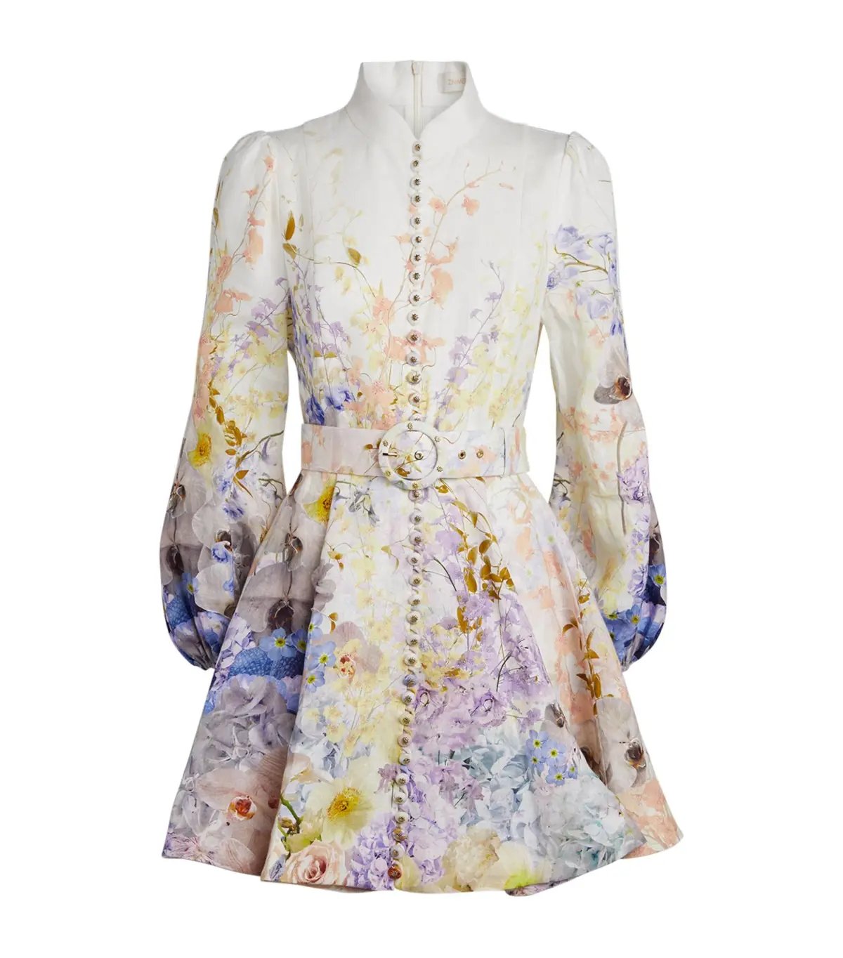 Zimmermann Rhythmic Buttoned Mini Dress Citrus Garden AU12 (22:03) photo 5