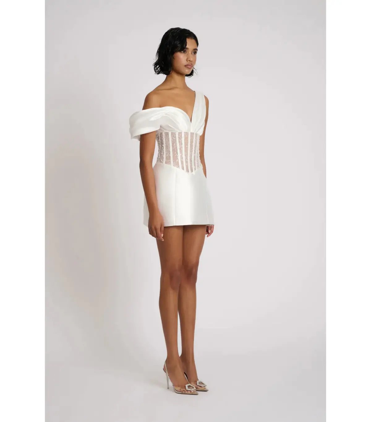 Eliya The Label Romeo Mini Dress White Size AU 10 photo 4