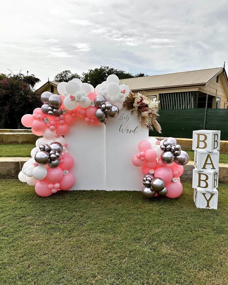 Balloon garland and backdrop hire photo 2