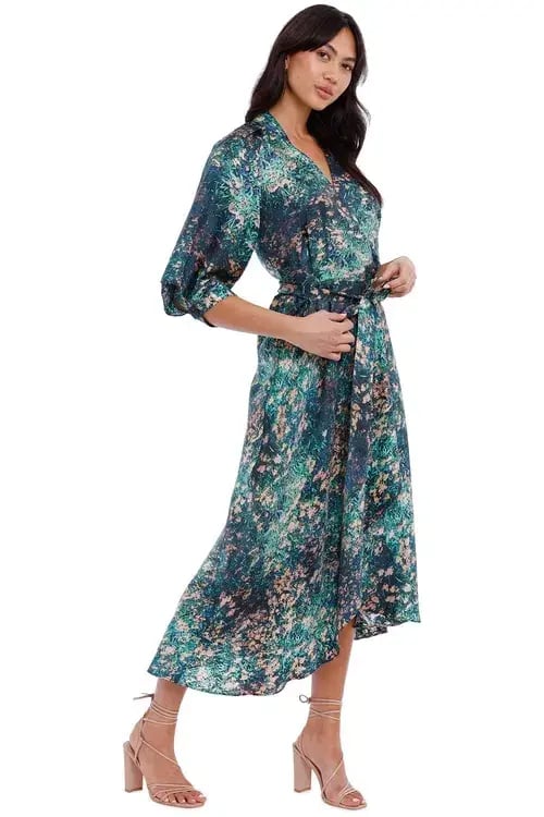 Ginger & Smart Night Grass Wrap Dress Multi Print Size AU 10 photo 2