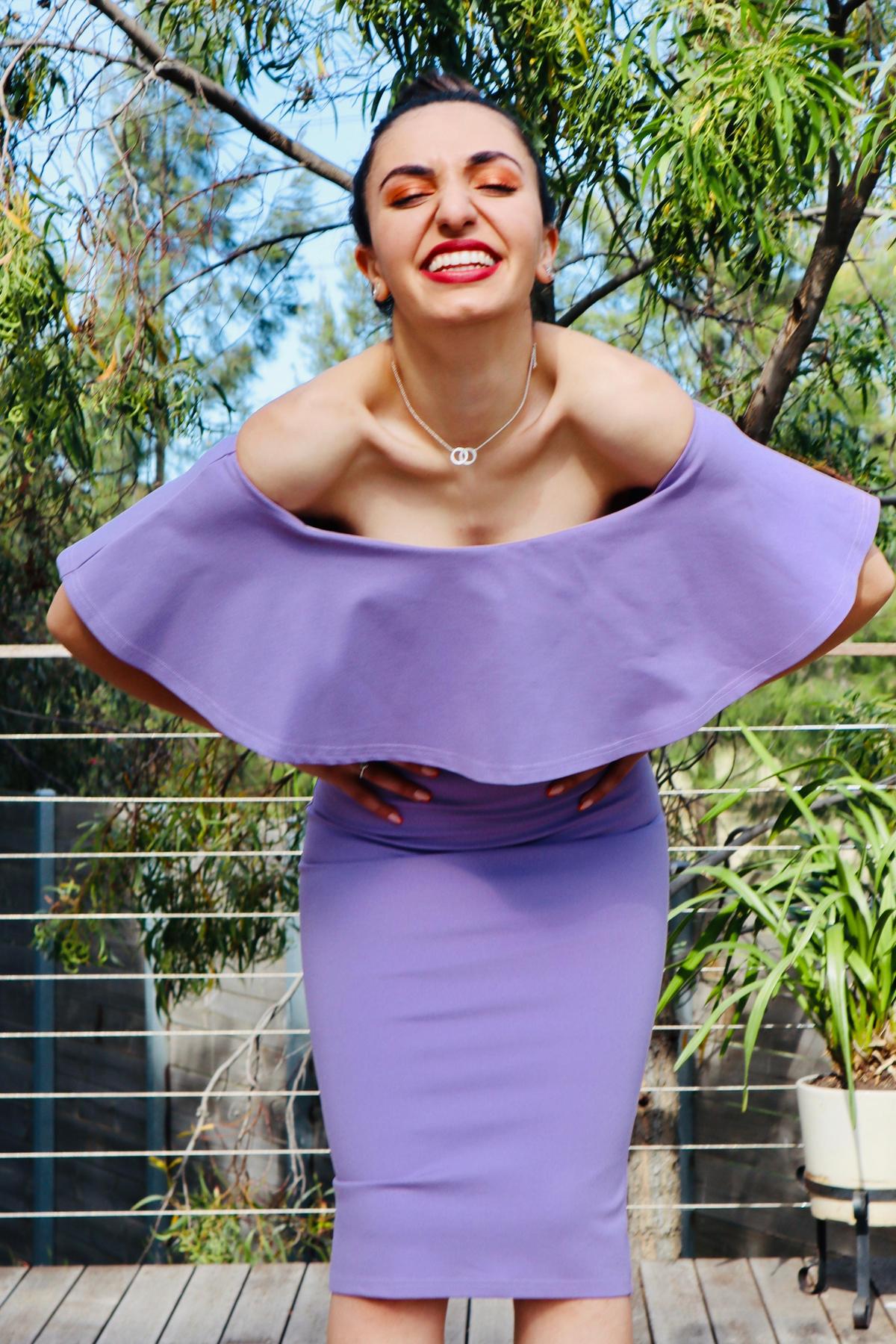 Mossman Kiss and Tell Dress Lilac Size 6 photo 4