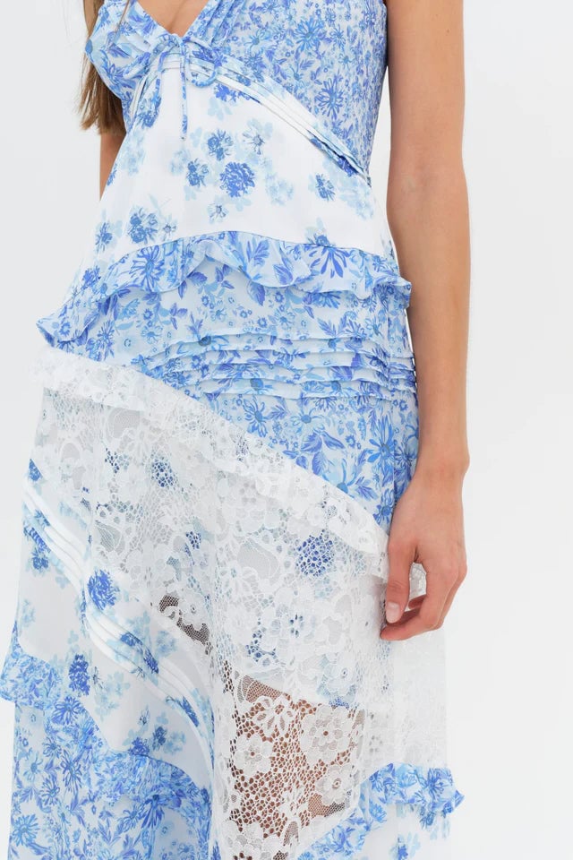 FOR LOVE & LEMONS ROSALYN MAXI DRESS - BLUE photo 5
