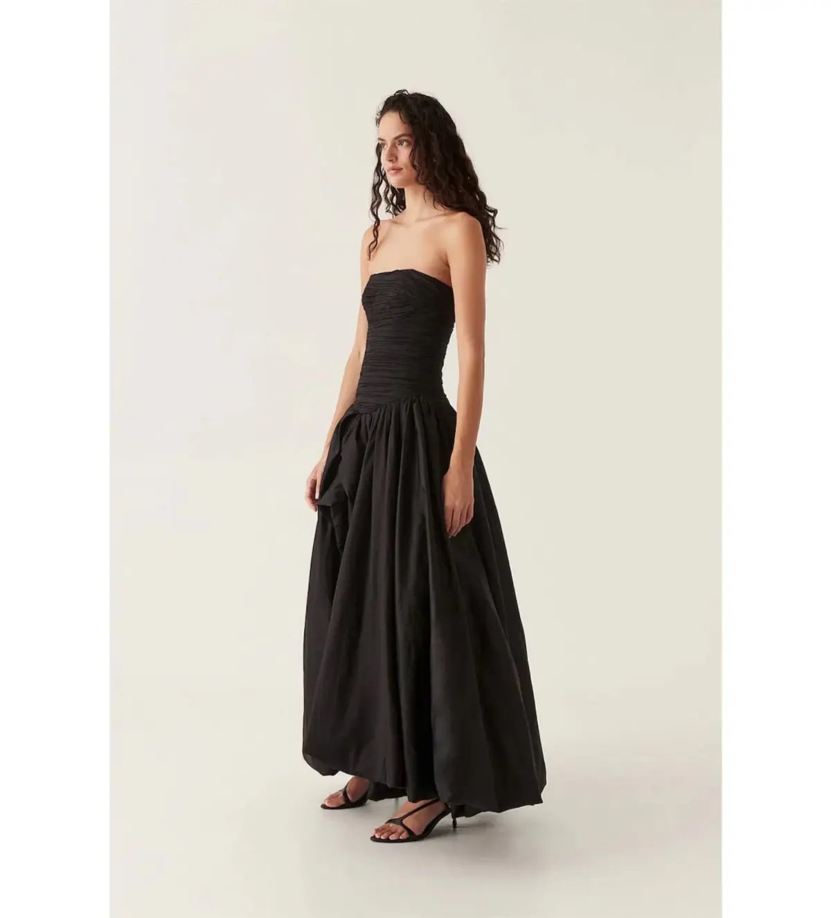 Aje Violette Bubble Hem Maxi Dress Black Size AU 10 photo 3