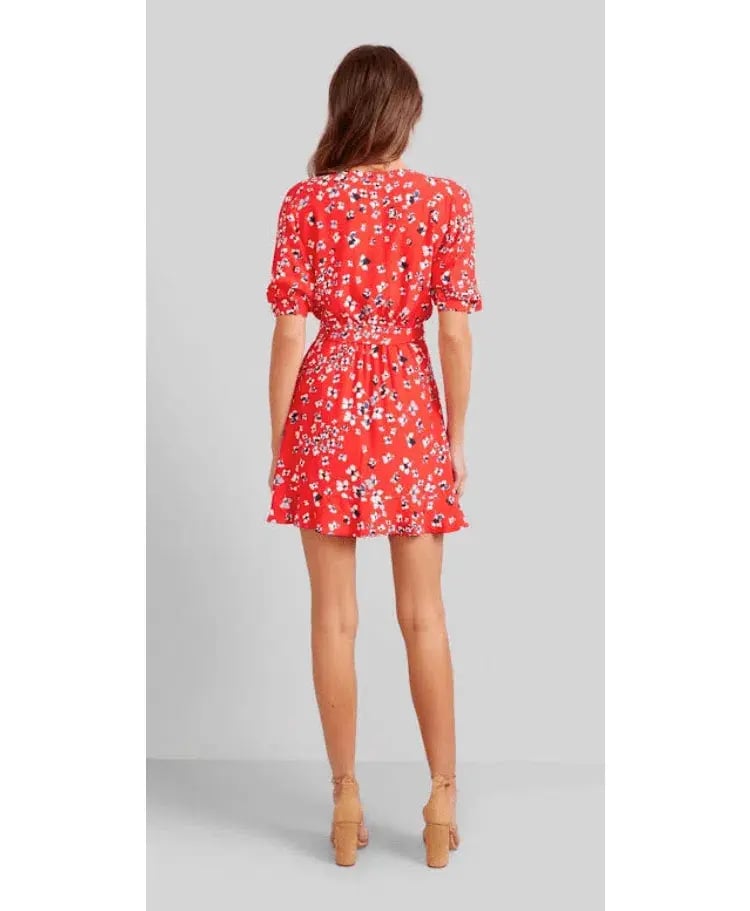 Kookai Delilah Wrap Dress Red Size 8 photo 3