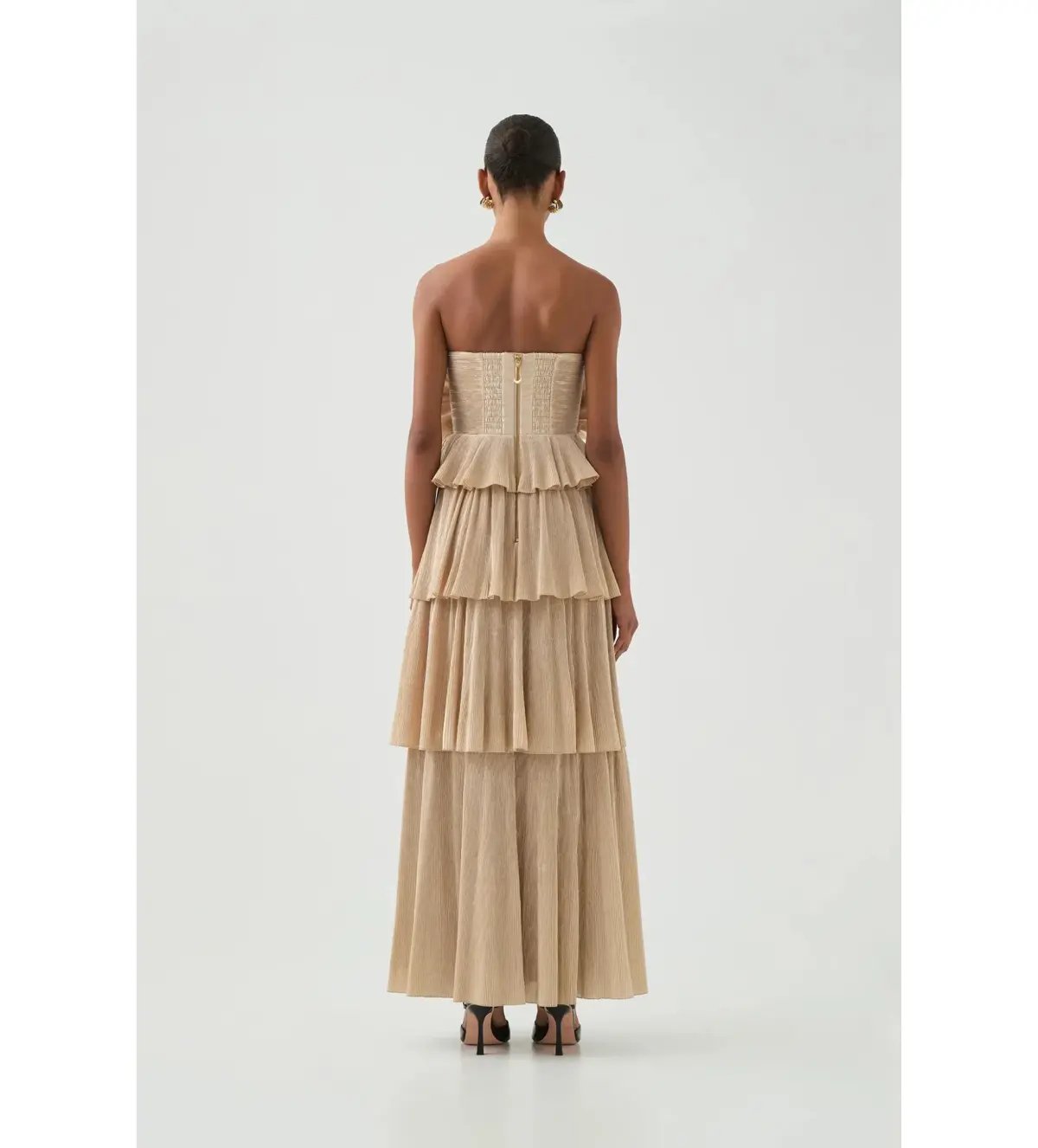 Aje Kyra Gown Gold Size 8 photo 8