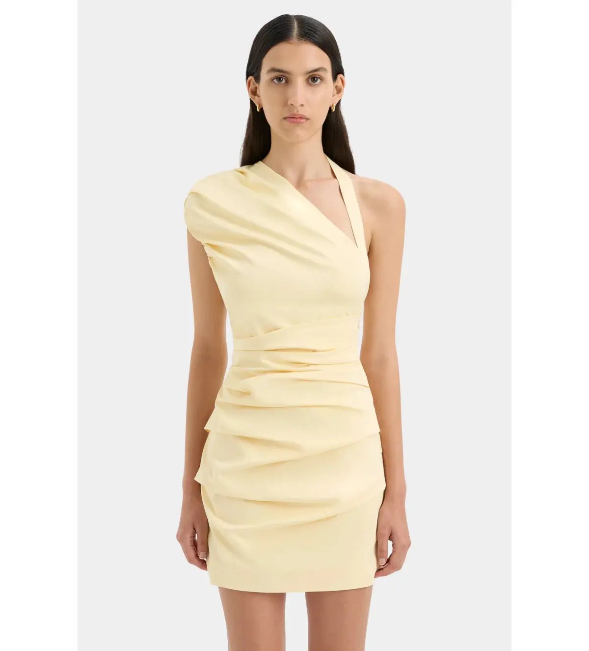 Sir the Label Azul Gathered Mini Dress in Butter Size 0 / AU 6 photo 2