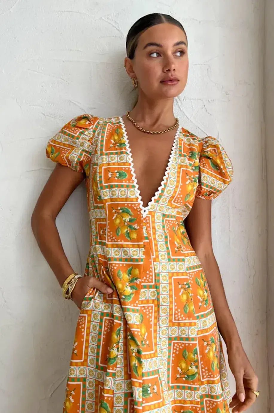 By Nicola Wavy Mosaic Patchwork Orange Size 8 photo 3