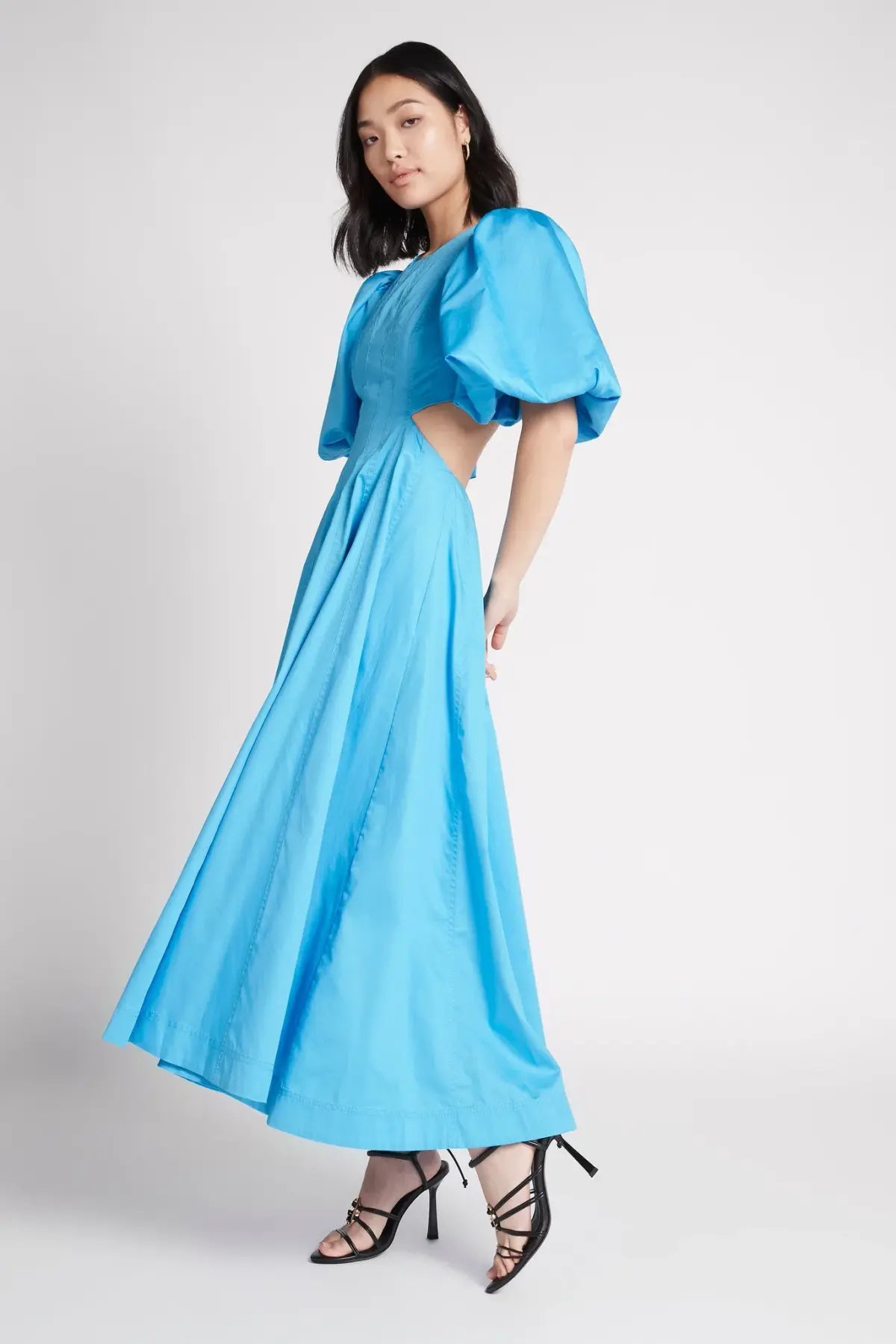 AJE Cerulean Falling Water Cut Out Midi Dress Blue Size 8 photo 2