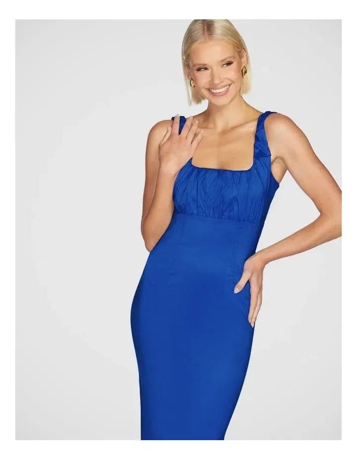 Pilgrim Natalya Square Neck Dress Blue Size 10 photo 6