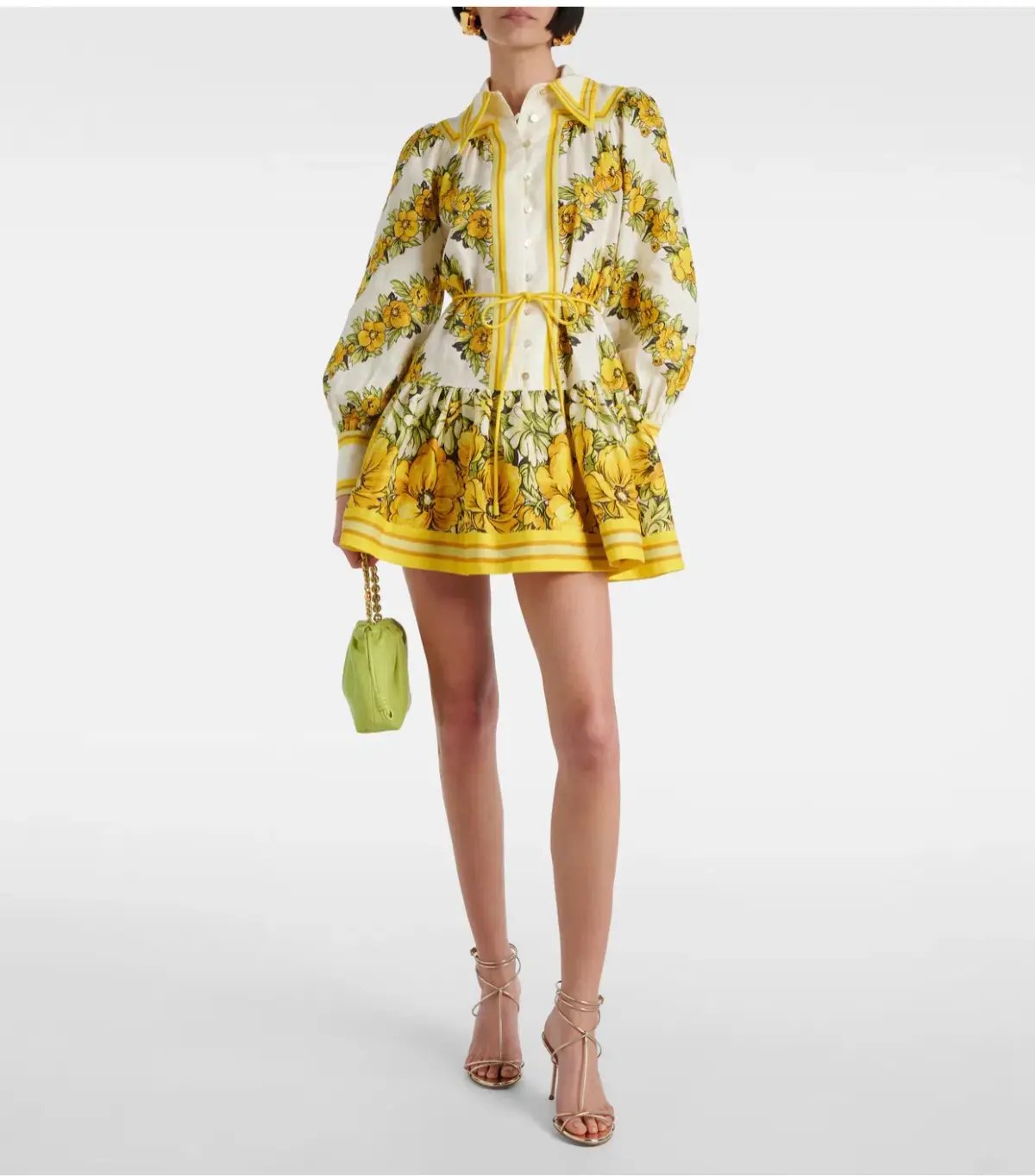 Alemais Gisela Floral Linen Shirt Dress photo 2