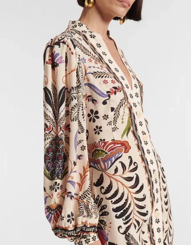 Farm Rio Classic Nature Midi Dress Print Size L / AU 12 photo 4