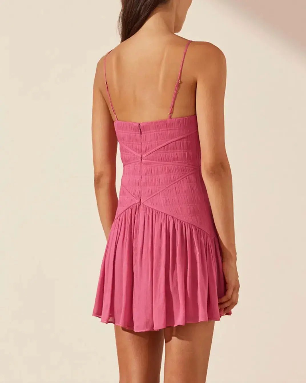 Shona Joy Isola Ruched Bodice Mini Dress Pink Size 8 photo 5