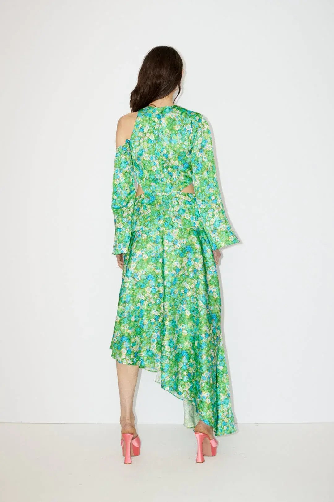 Alemais Cassandra Cut Out Midi Turquoise Dress Green Size 8 photo 3