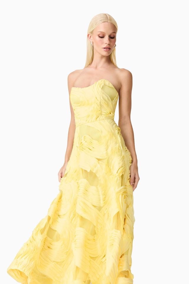 Elliatt Asher Midi Dress - Yellow photo 4